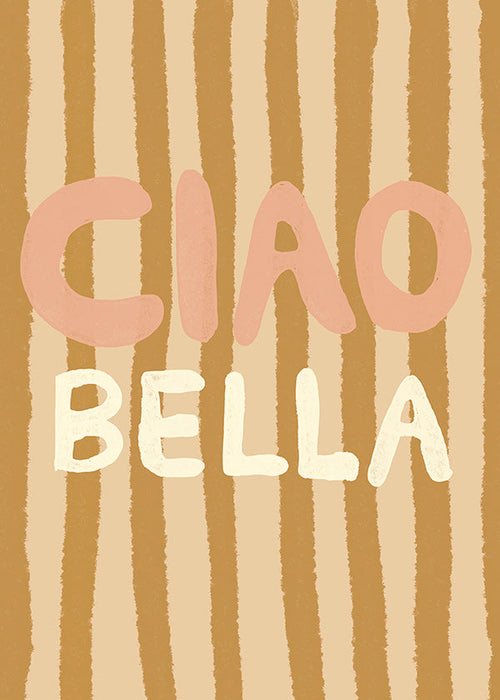 Illustration Ciao Bella med ristede striber