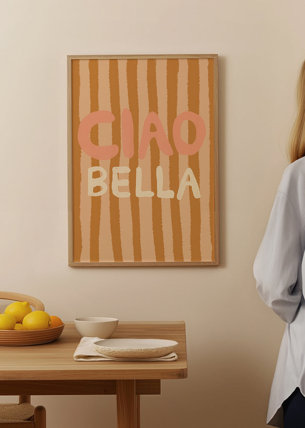 Illustration Ciao Bella med ristede striber – Product3