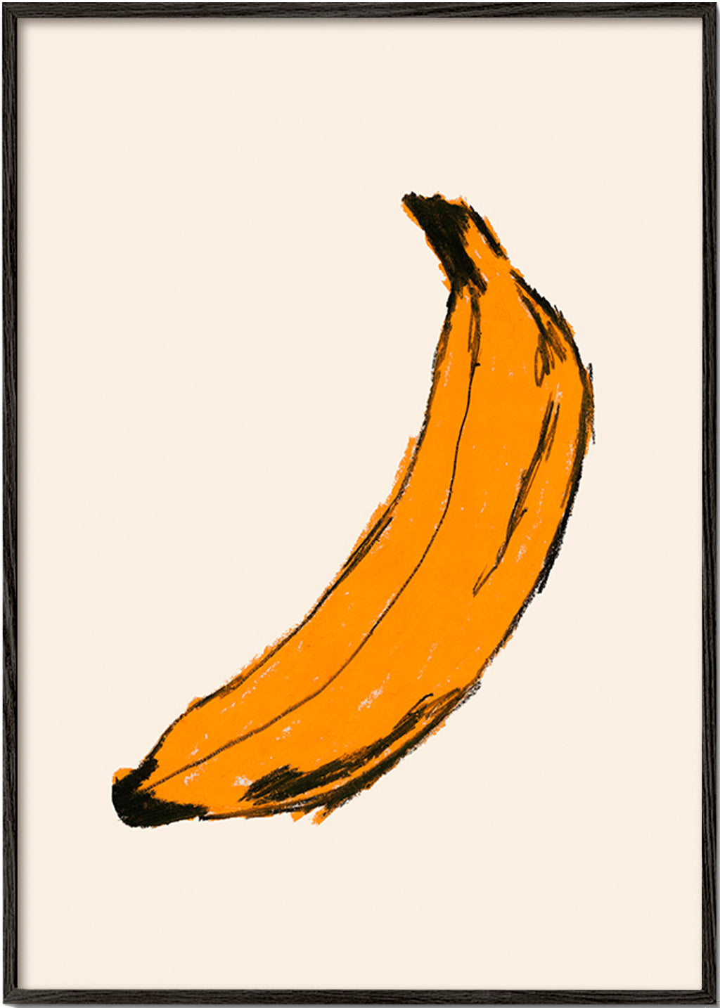 Køkkenkunst banan illustration – Black Frame
