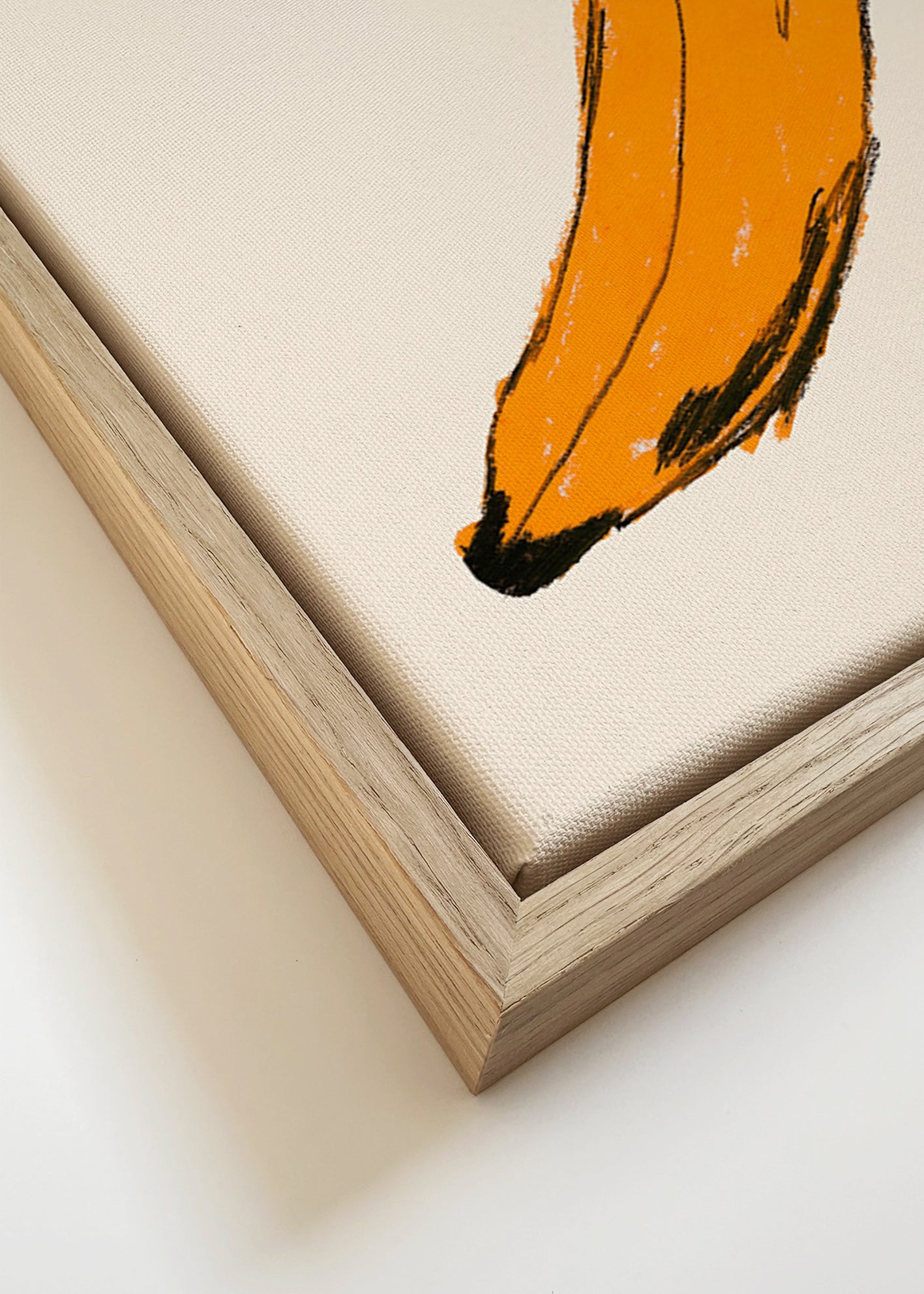 Køkkenkunst banan illustration – Canvas detail