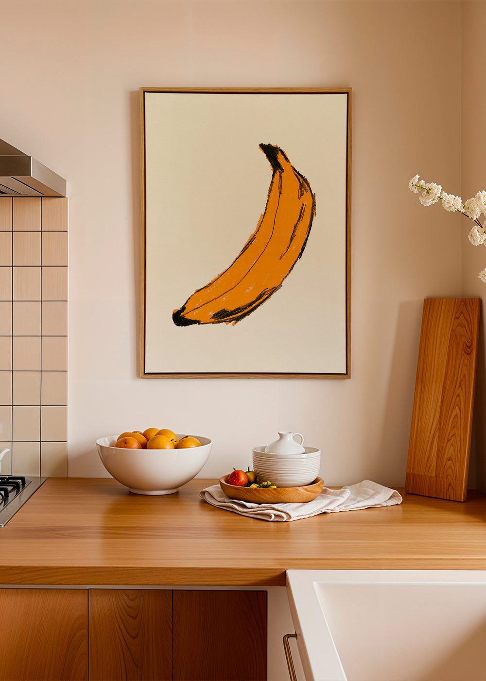 Køkkenkunst banan illustration – Canvas1