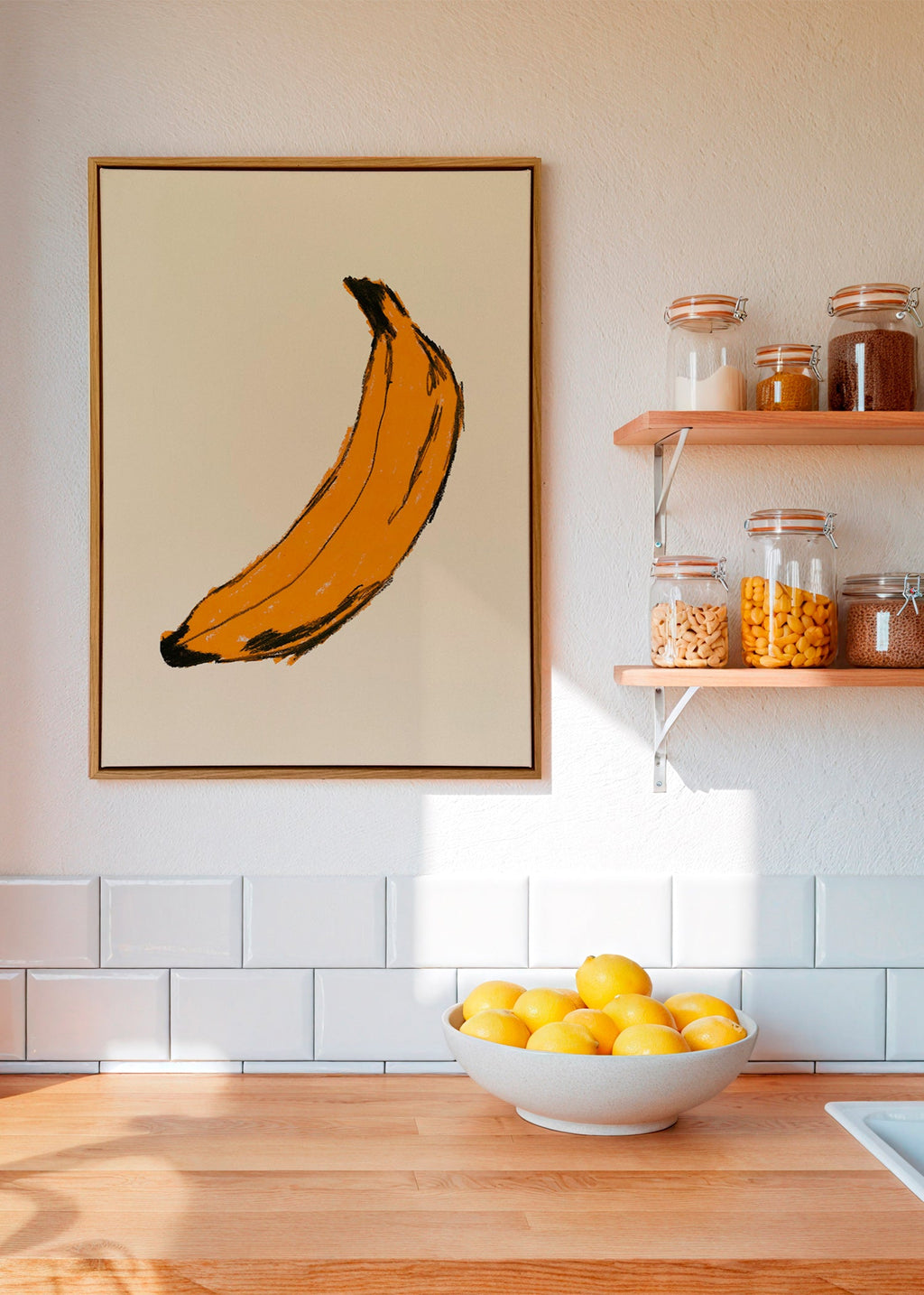 Køkkenkunst banan illustration – Canvas2