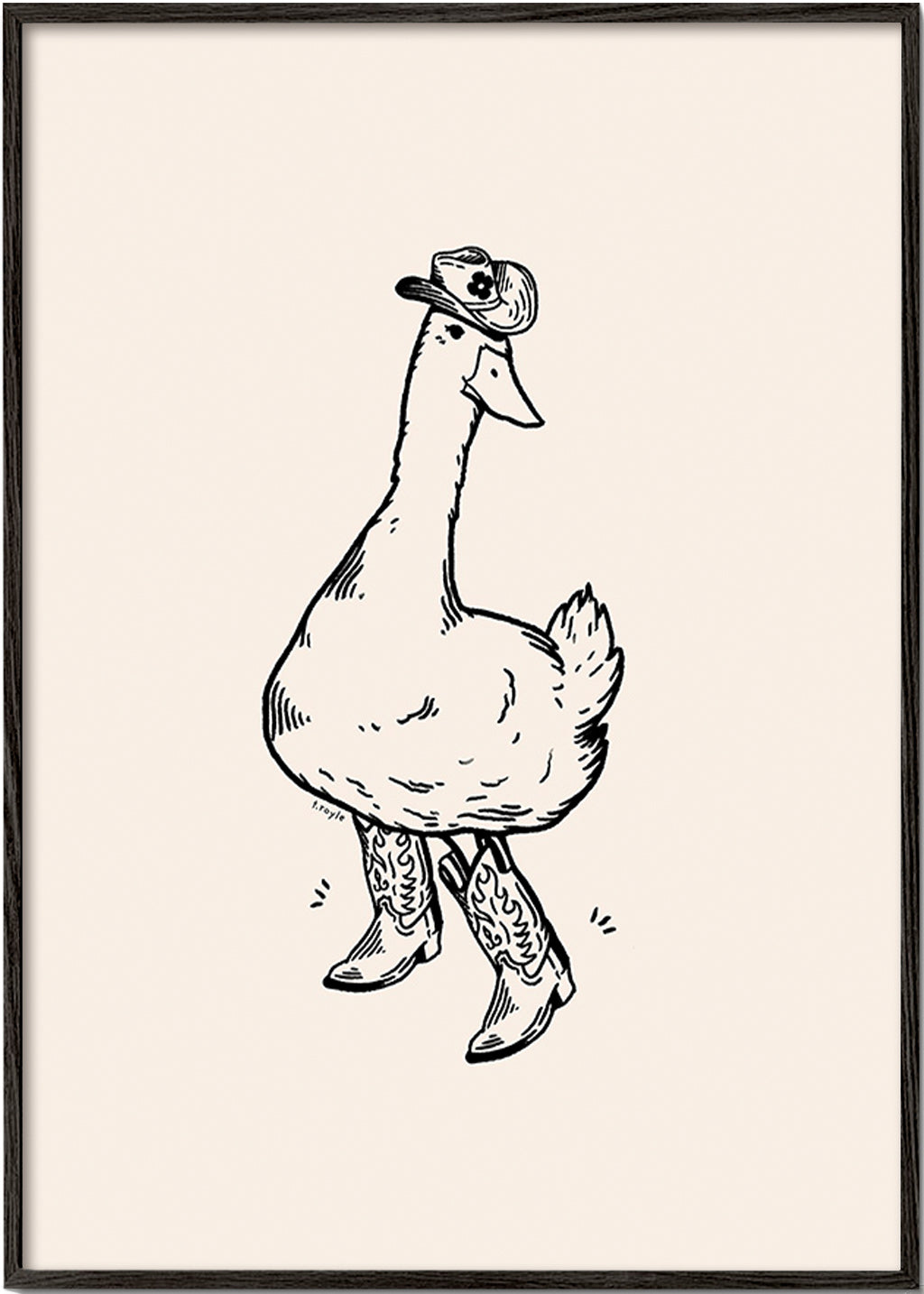 And i cowboy-stil illustration – Black Frame