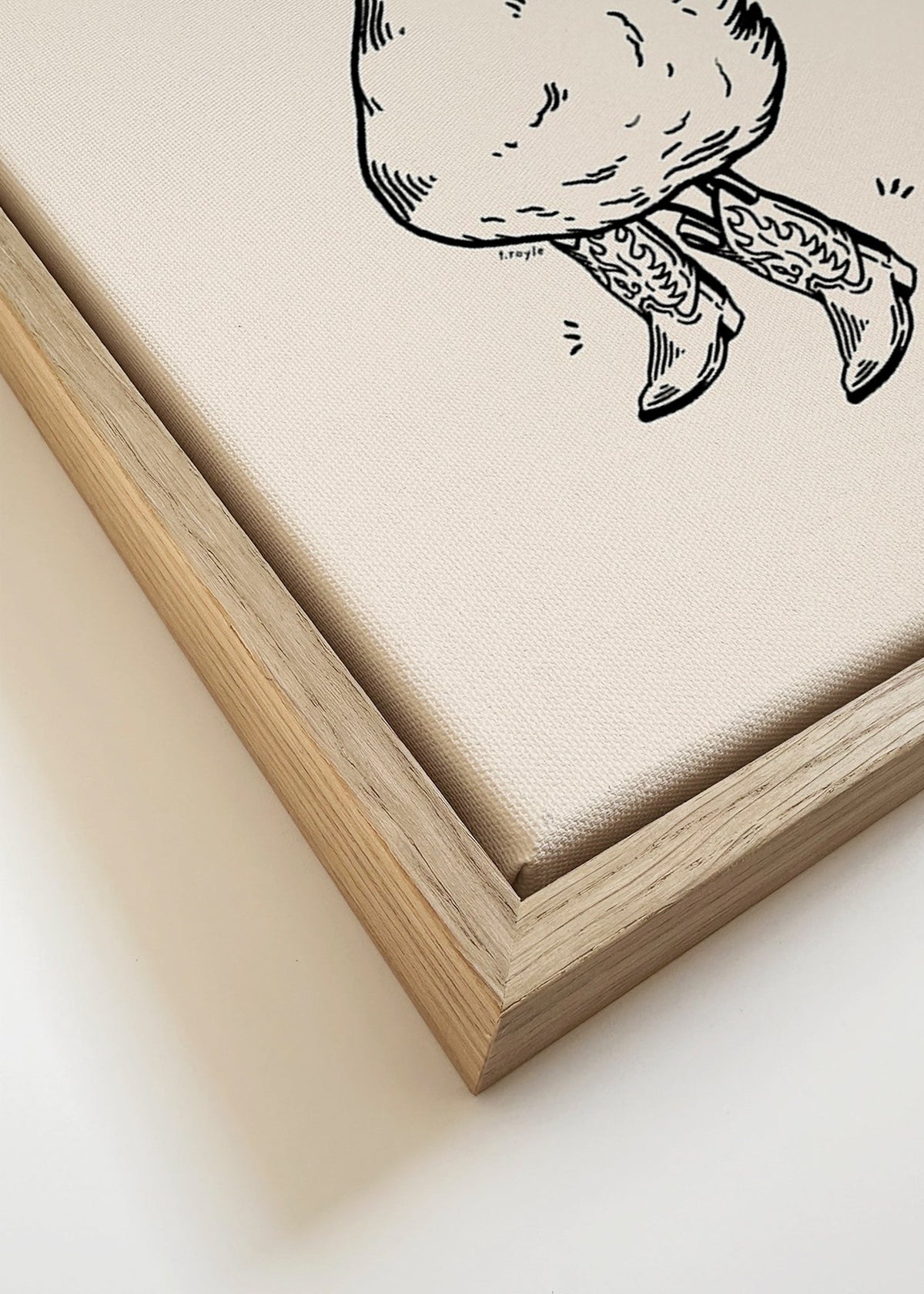 And i cowboy-stil illustration – Canvas detail