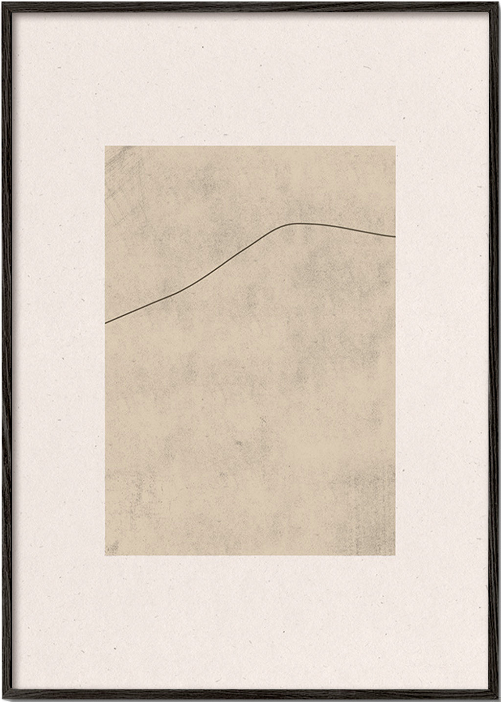 Minimalistisk billede med buet linje på beige – Black Frame