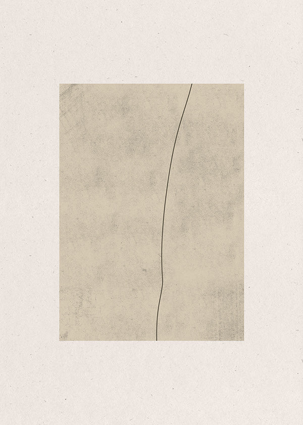 Minimalistisk billede med buet linje og beige tekstur