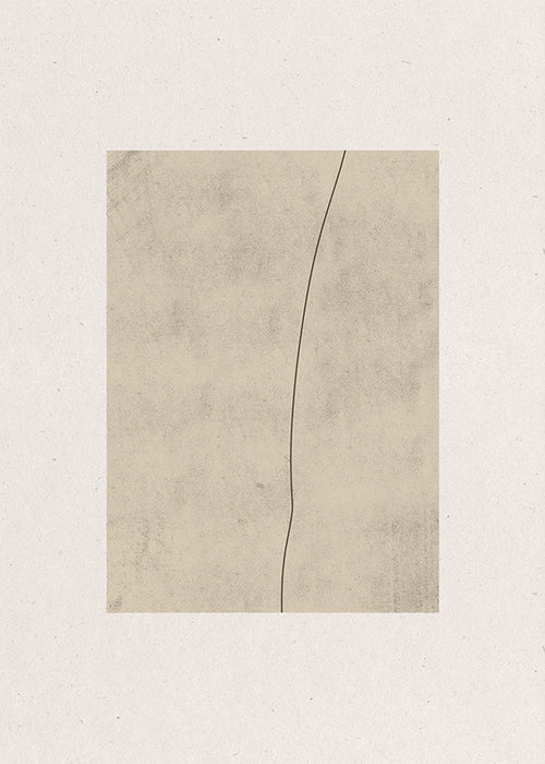 Minimalistisk billede med buet linje og beige tekstur