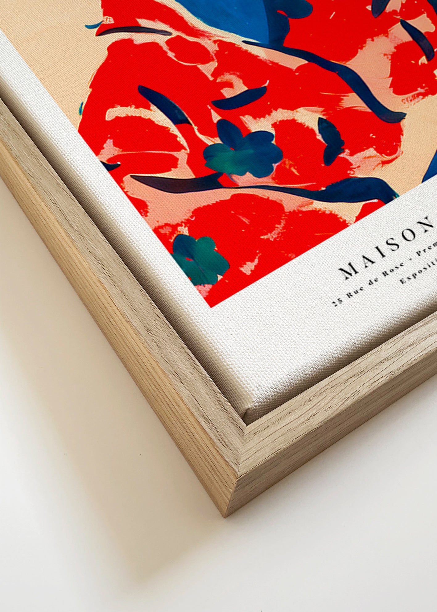 Illustration kvinde i rød kimono – Canvas detail