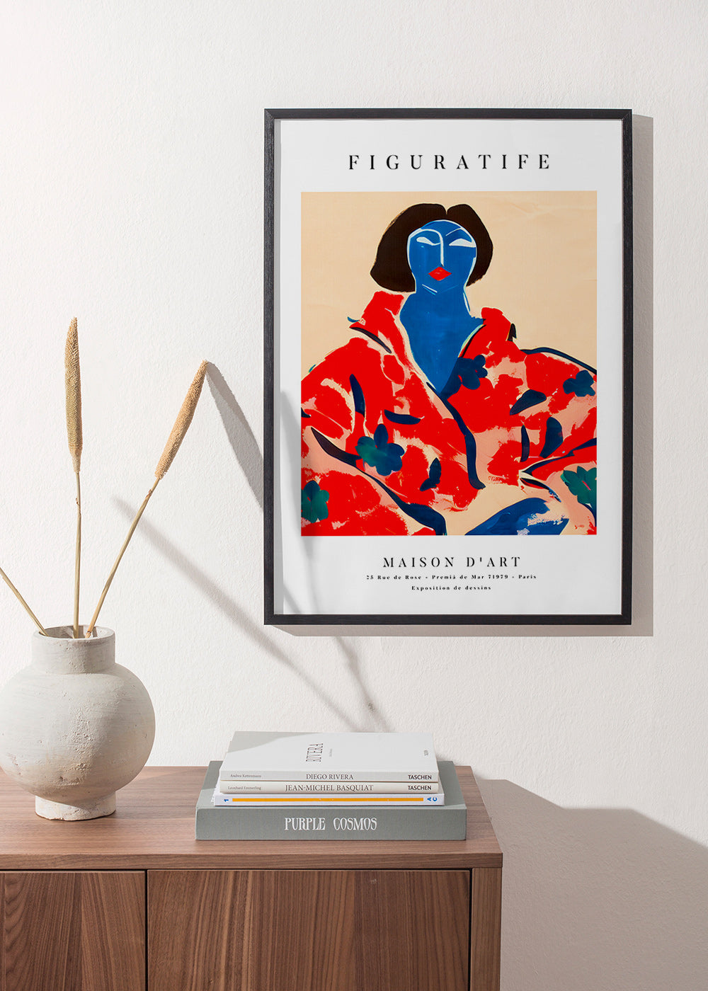 Illustration kvinde i rød kimono – Product2