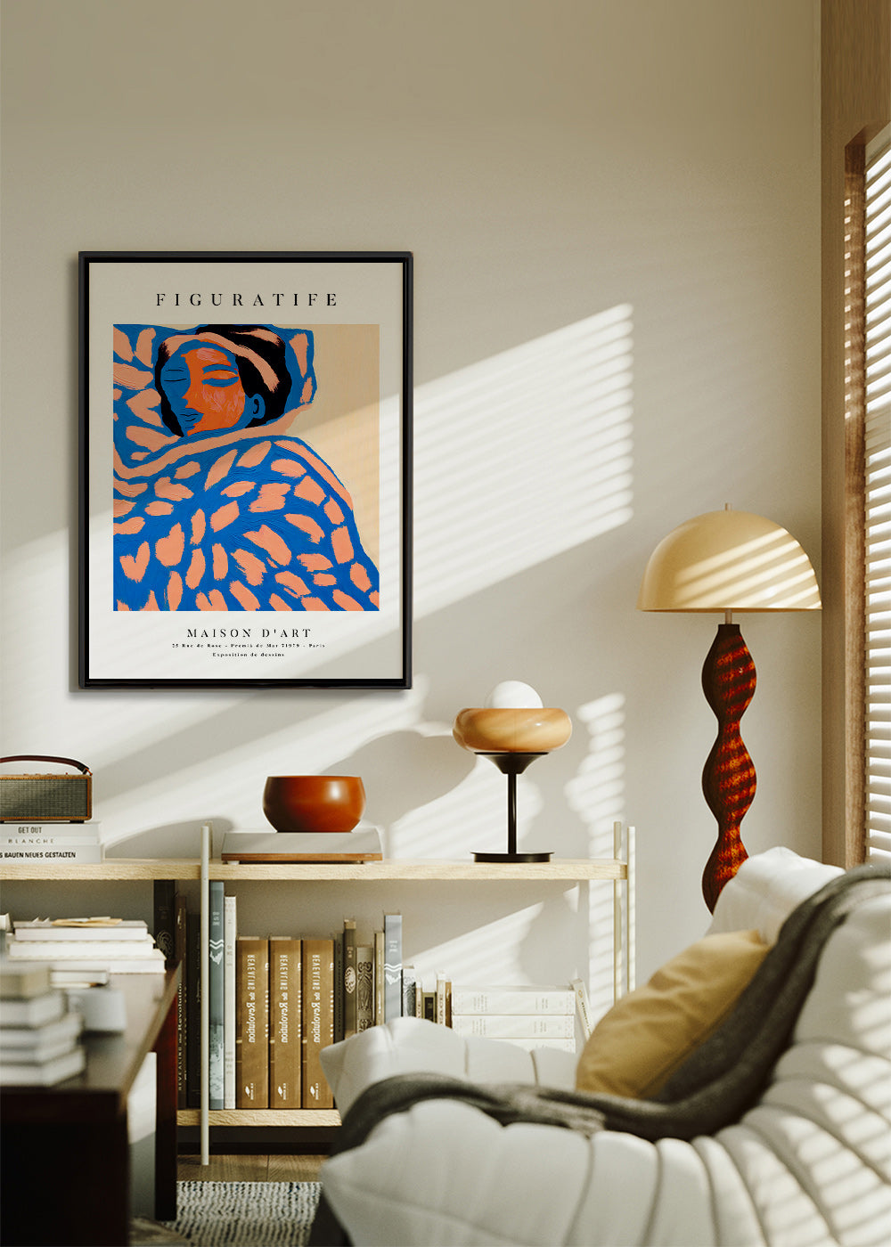 Figurativ illustration kvinde indhyllet – Canvas1