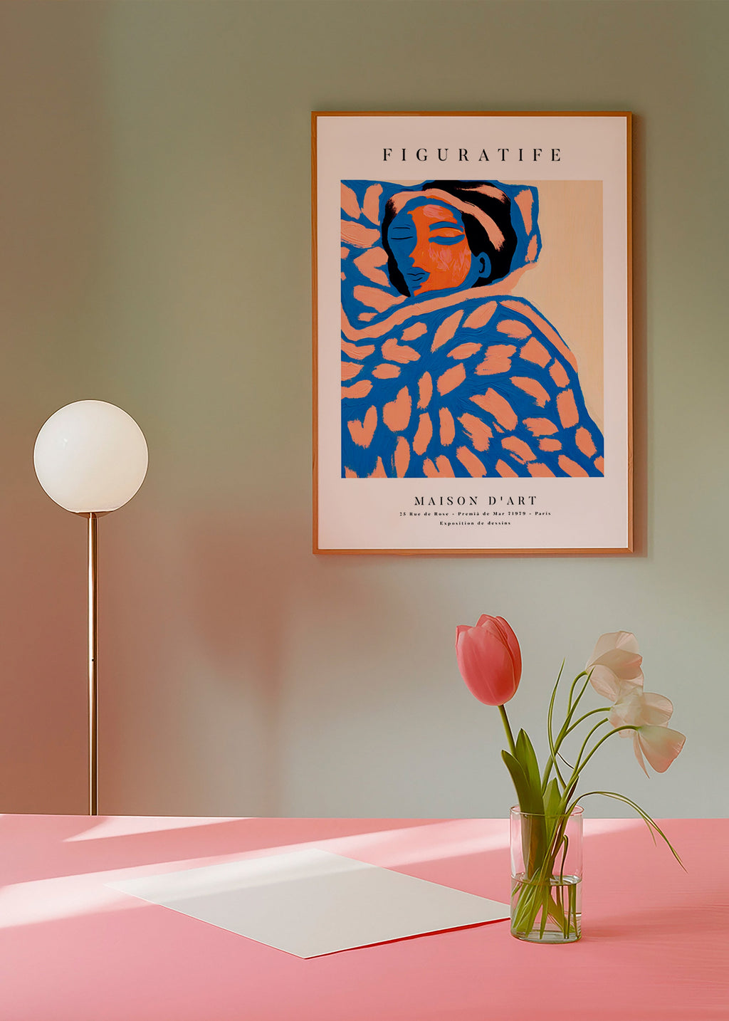 Figurativ illustration kvinde indhyllet – Product1