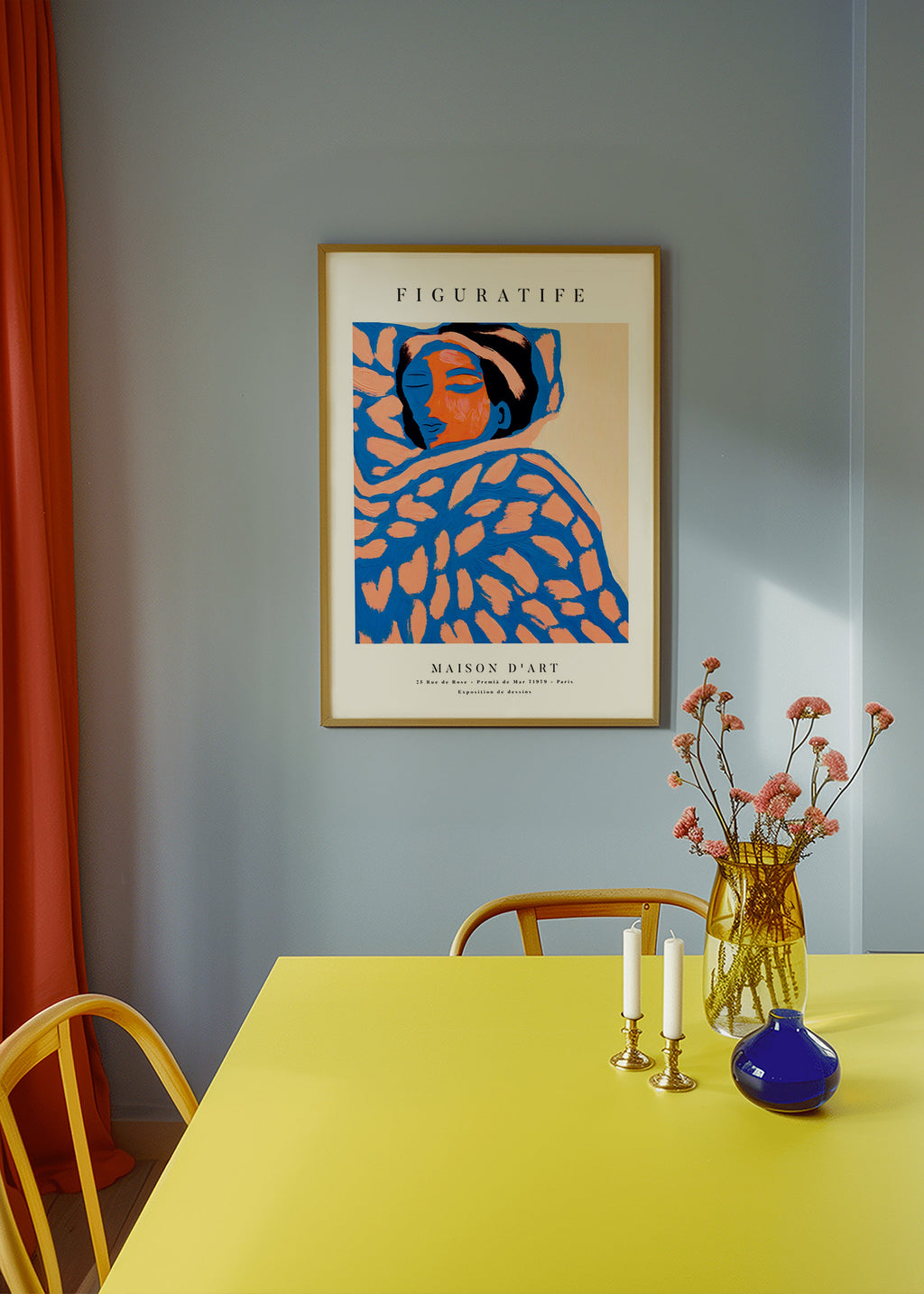 Figurativ illustration kvinde indhyllet – Product2