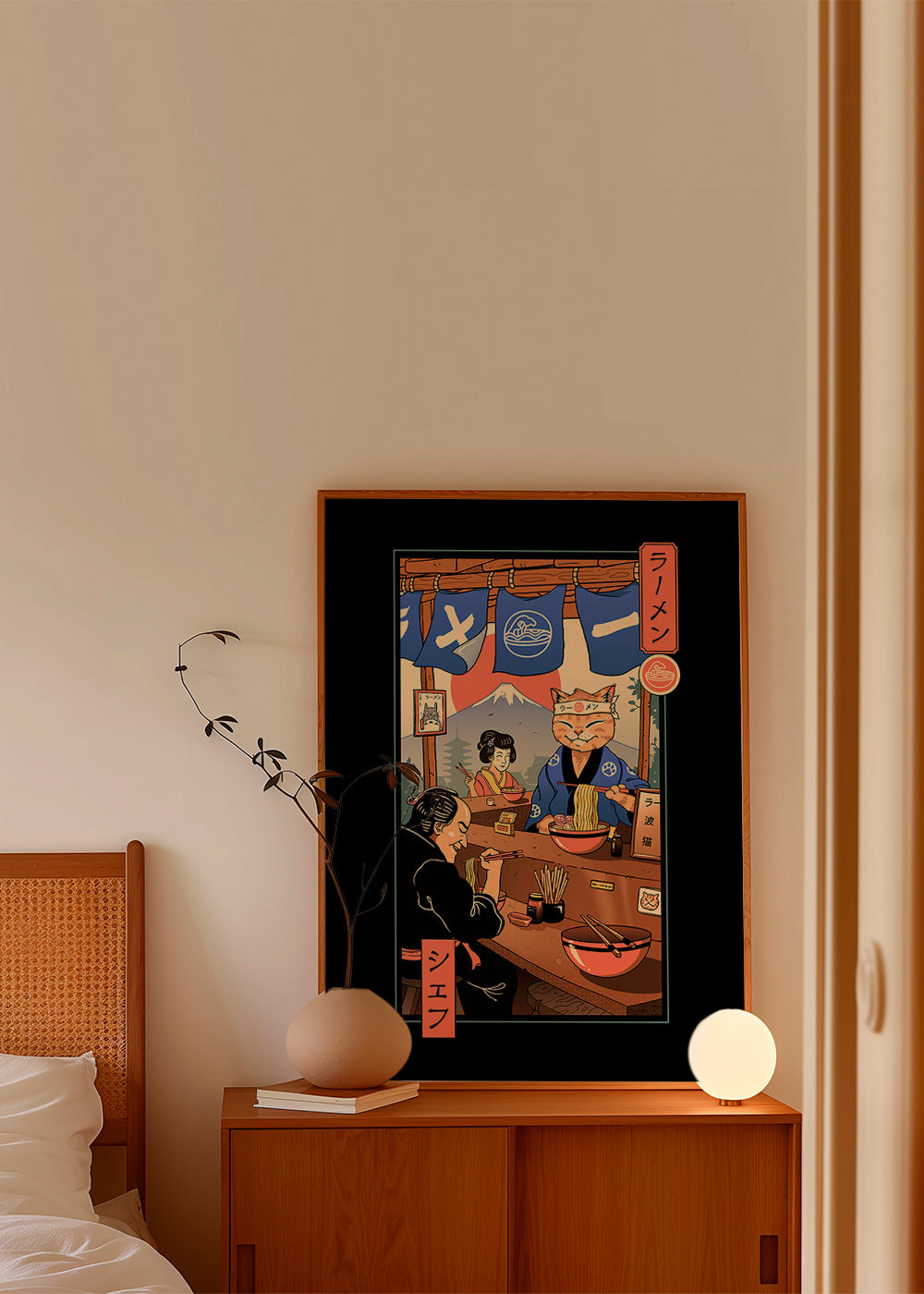 Køkkenkunst Ramen Meowster, illustreret ramen-kat – Product1