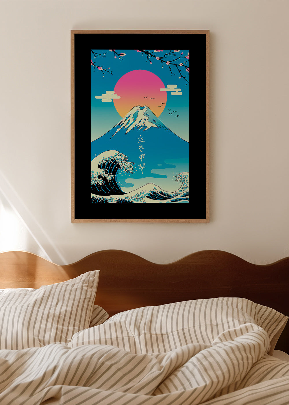 Japansk illustration af Mount Fuji med ikonisk bølge – Product3