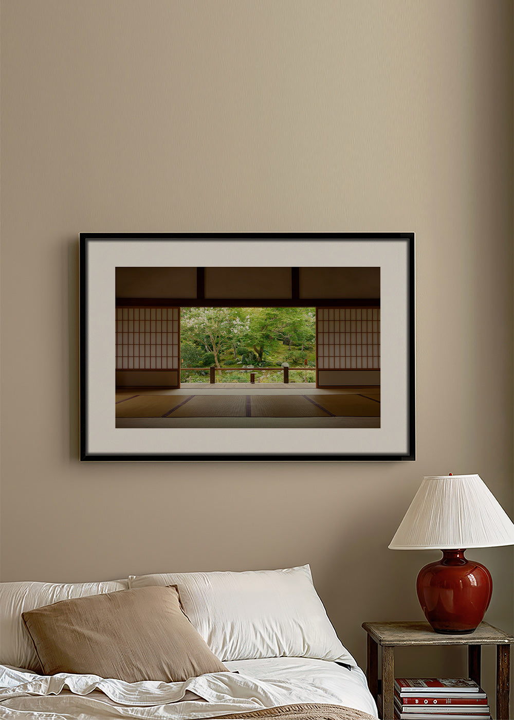 Afslappende design med udsigt til japansk have indefra – Canvas1