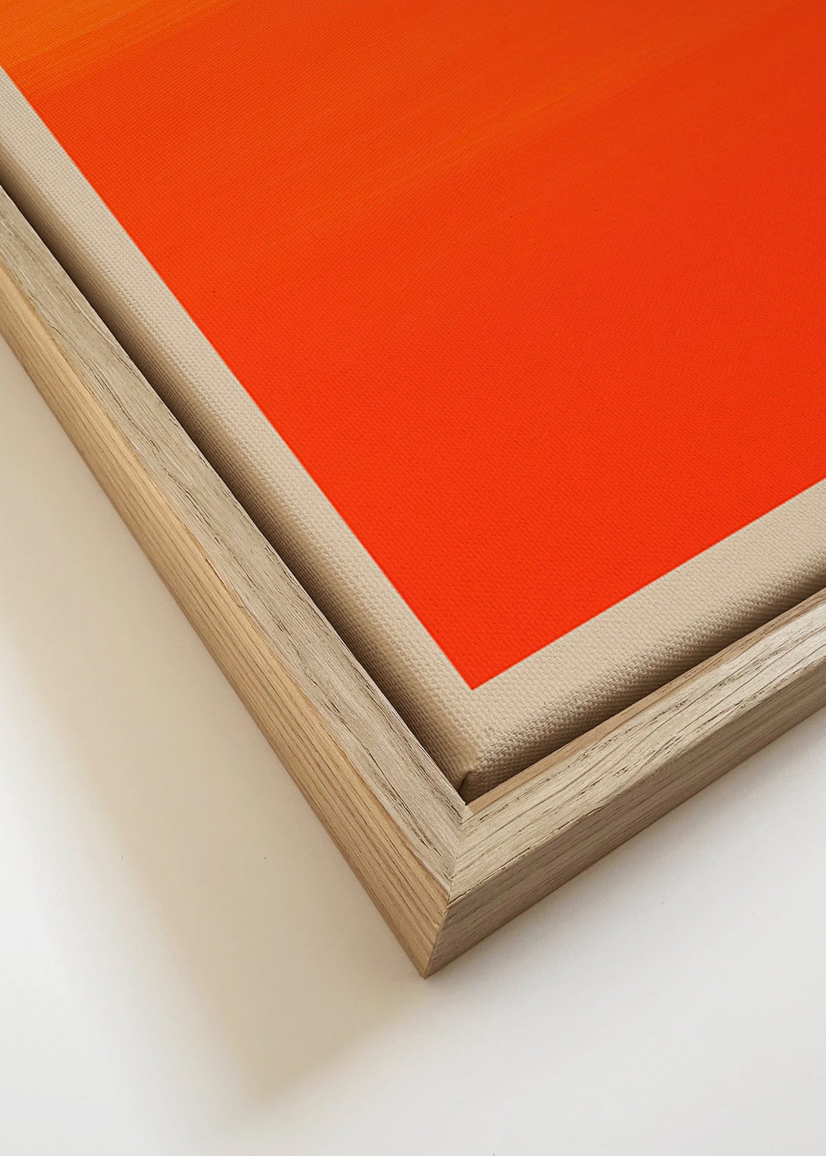 Abstrakt orange horisont – Canvas detail