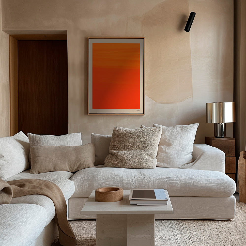 Abstrakt orange horisont – Canvas2