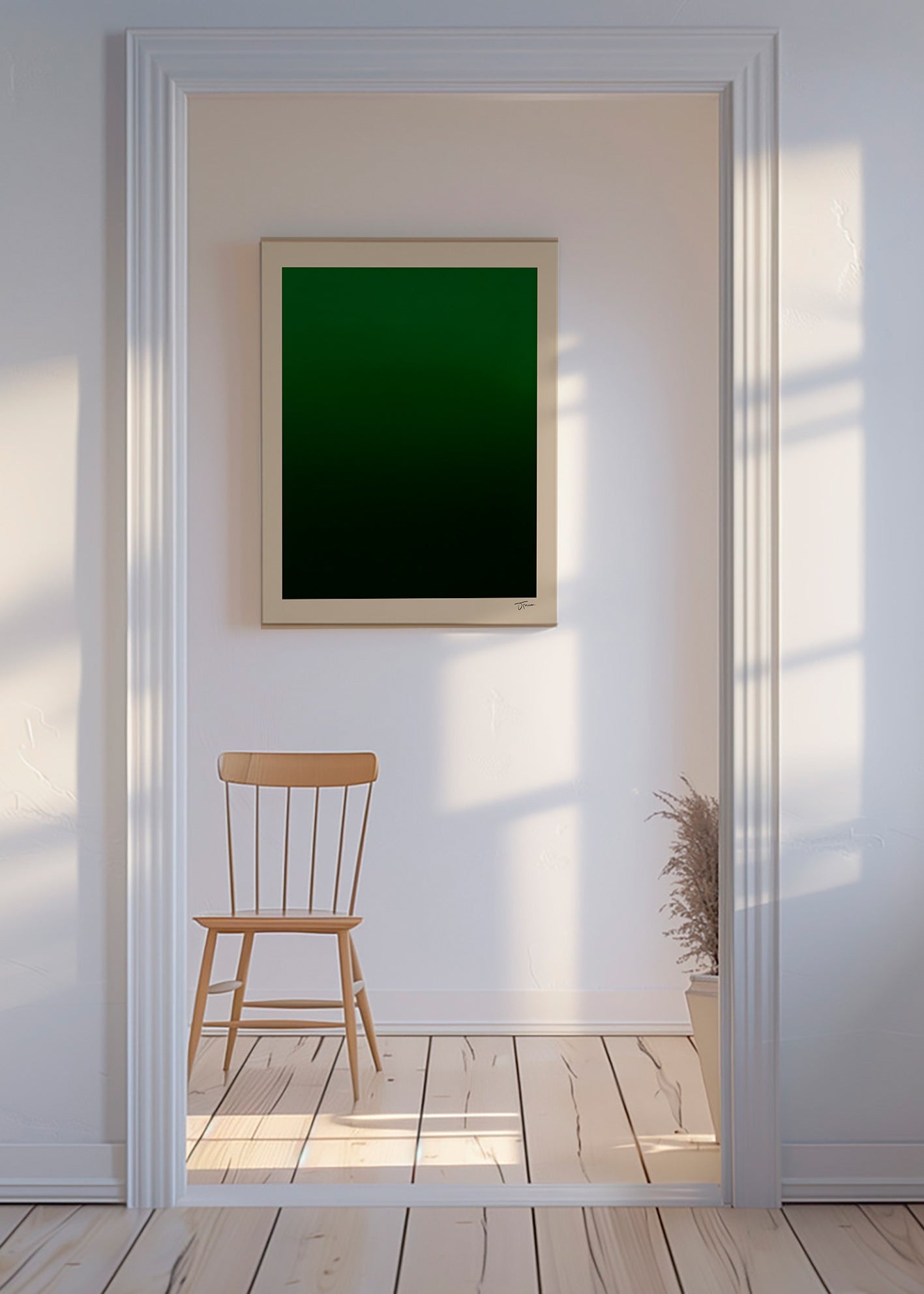 Abstrakt grøn gradient – Canvas
