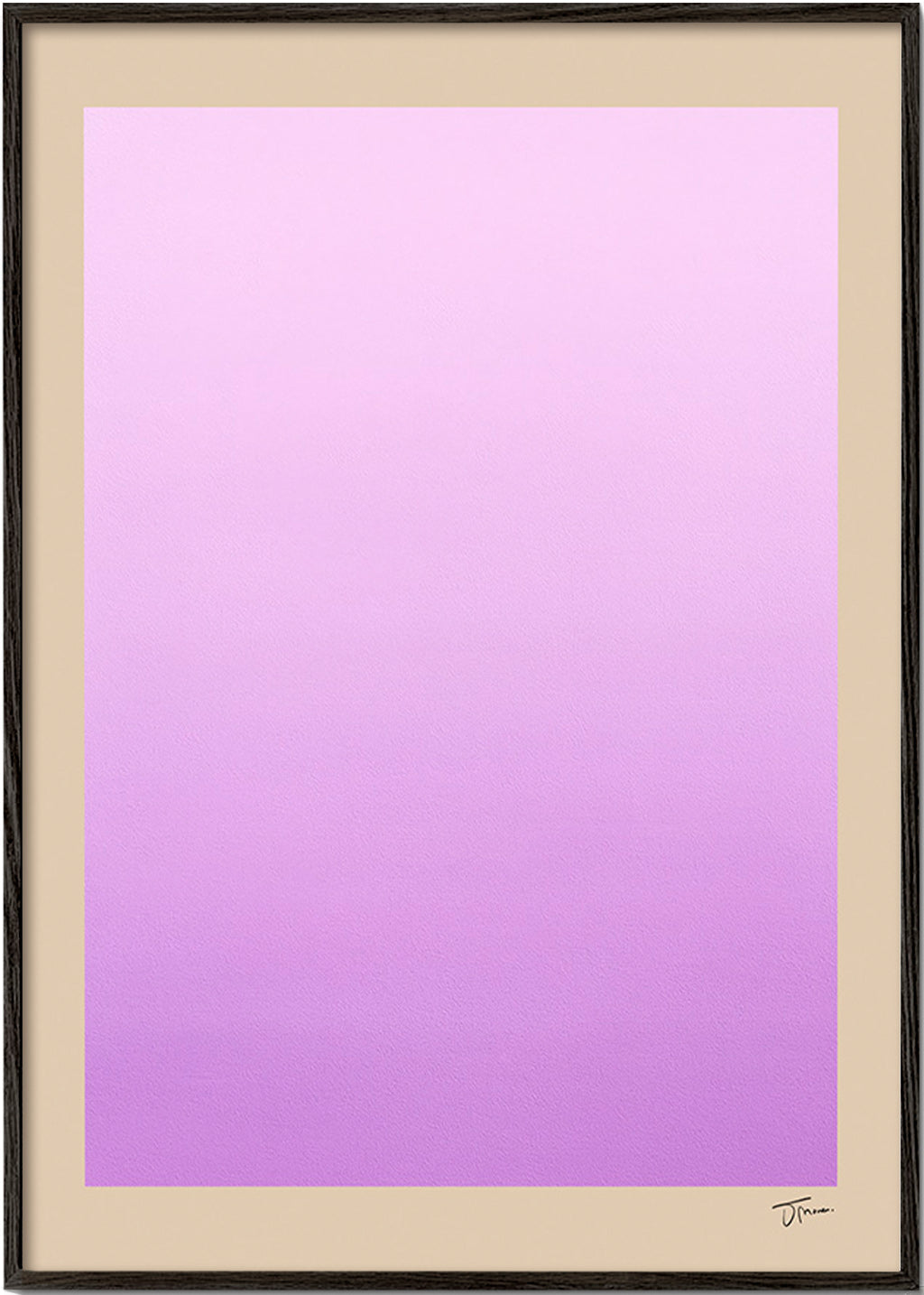 Abstrakt kunst lavendel gradient lodret – Black Frame