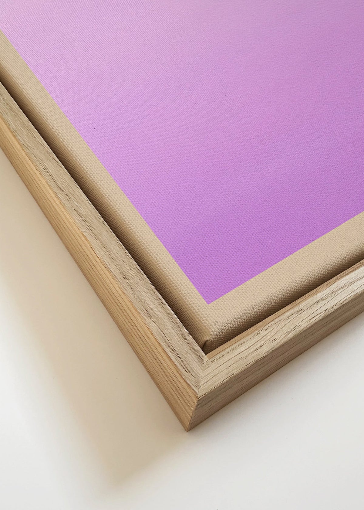 Abstrakt kunst lavendel gradient lodret – Canvas detail