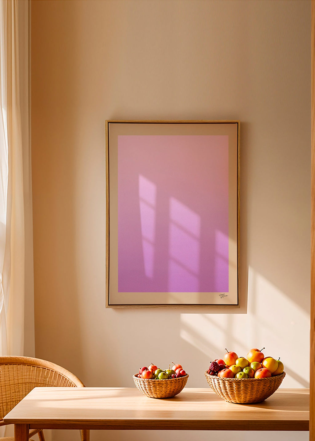 Abstrakt kunst lavendel gradient lodret – Canvas2