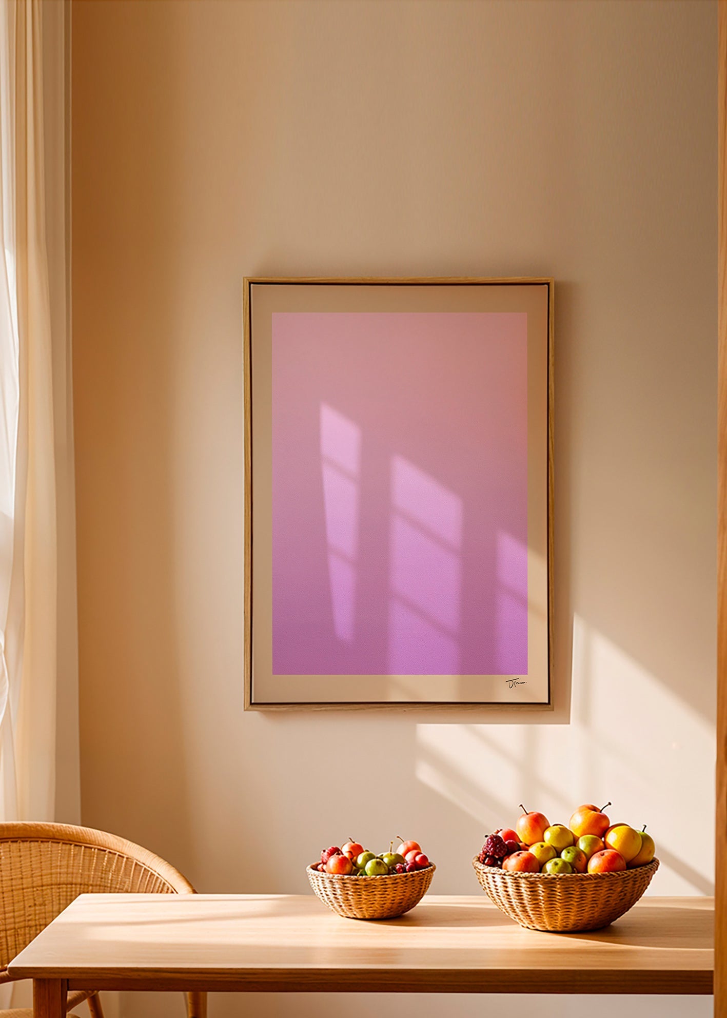 Abstrakt kunst lavendel gradient lodret – Canvas2