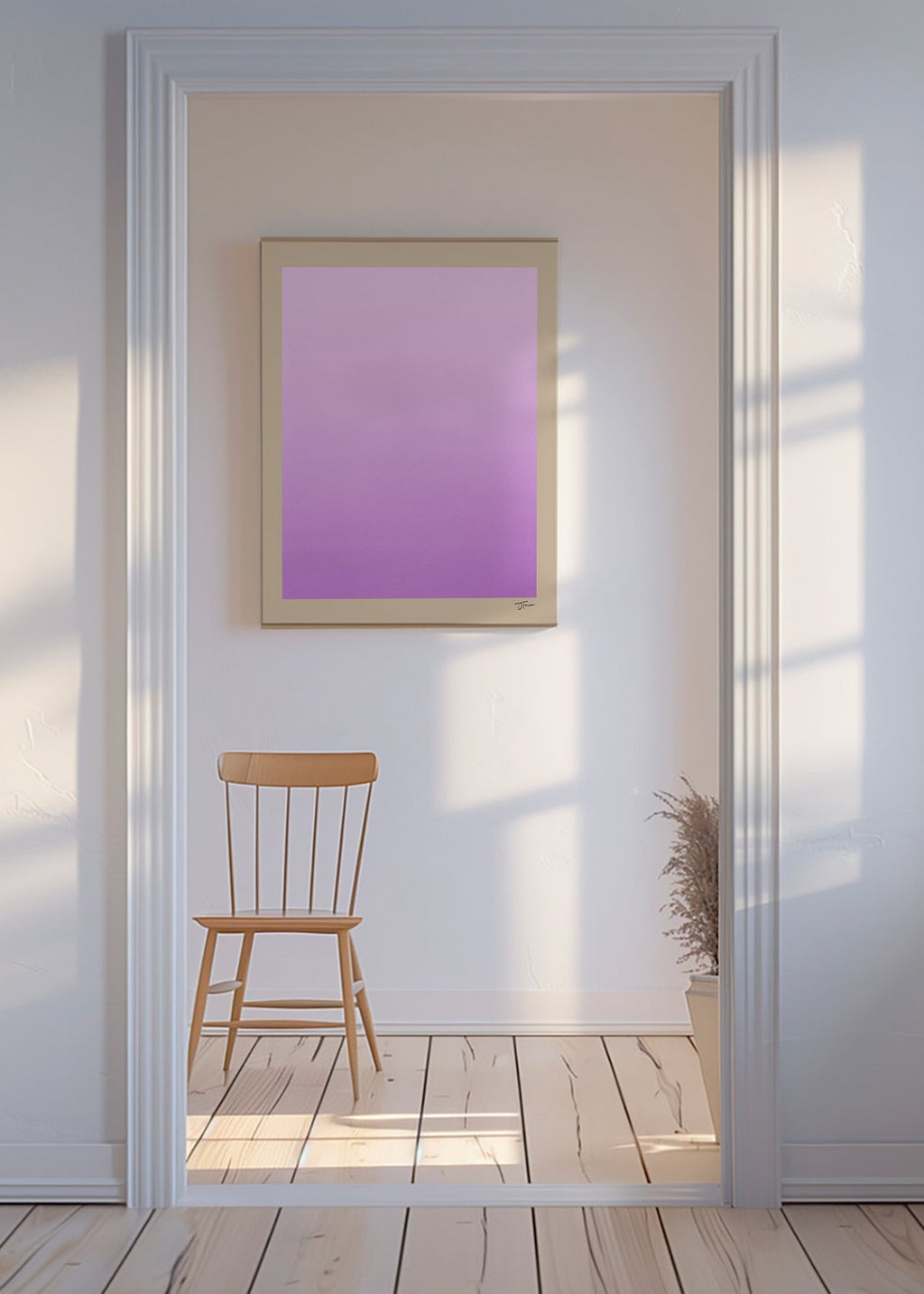 Abstrakt kunst lavendel gradient lodret – Canvas