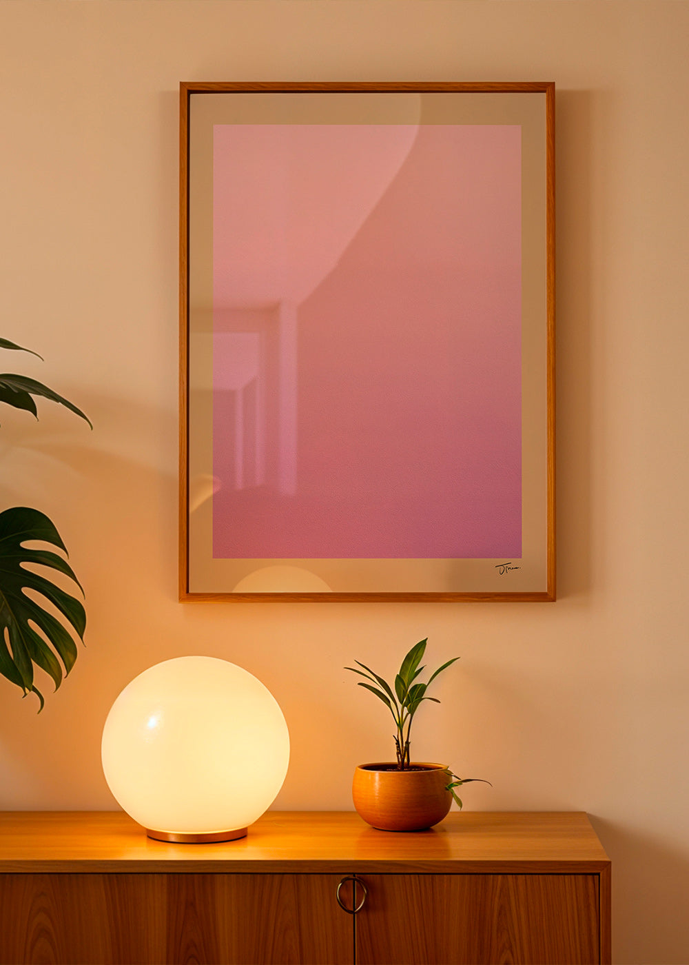 Abstrakt kunst lavendel gradient lodret – Product3