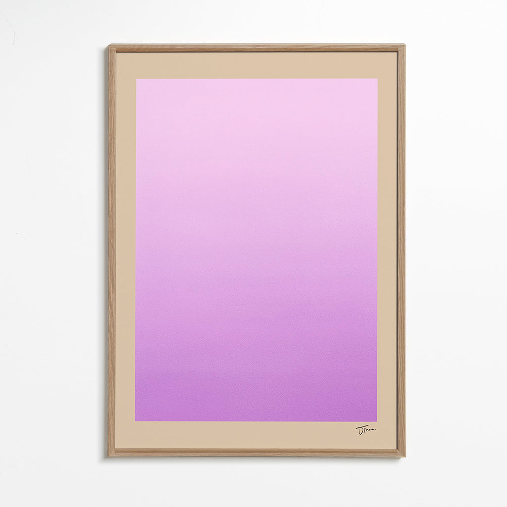 Abstrakt kunst lavendel gradient lodret – Oak Frame