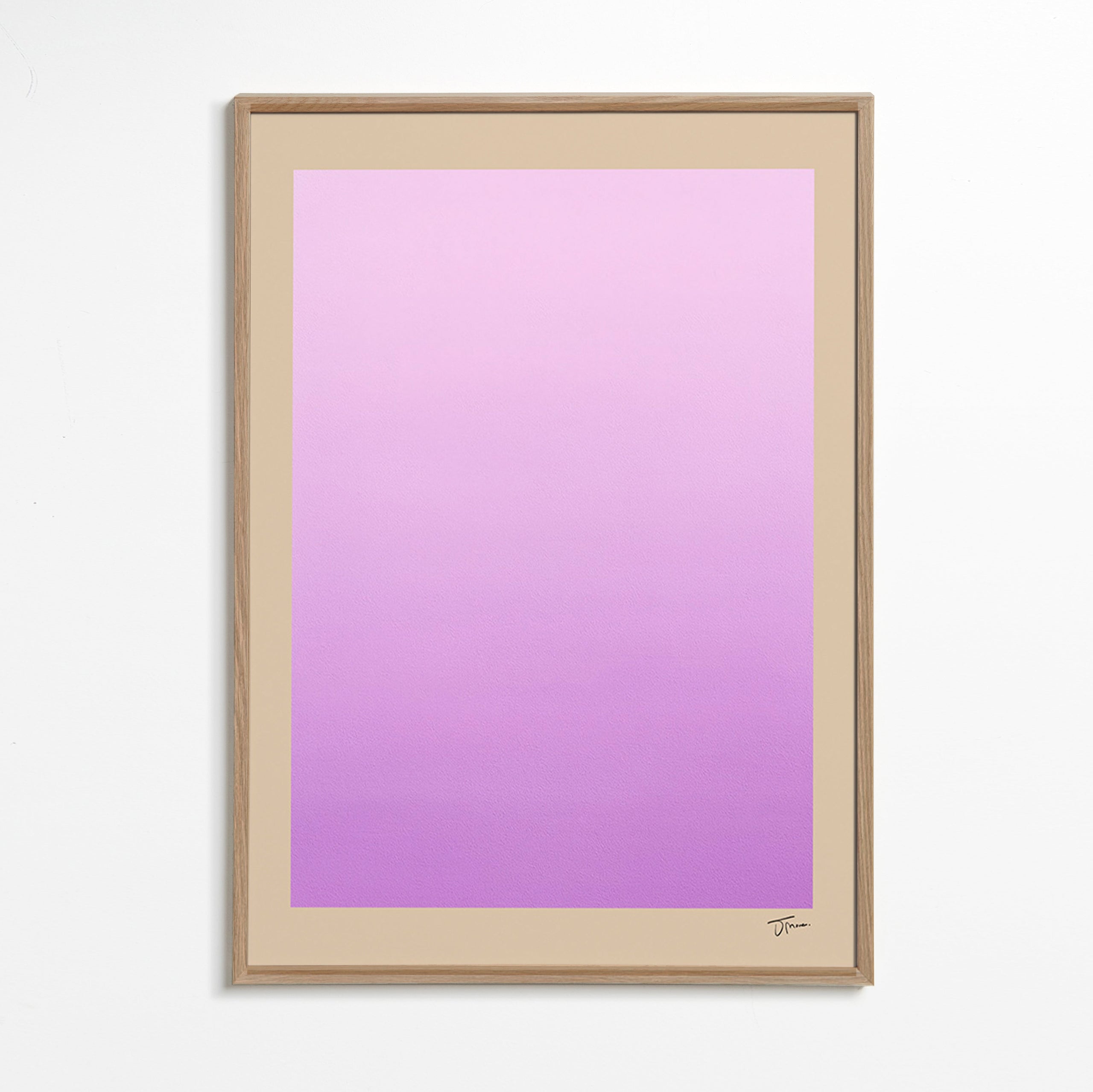 Abstrakt kunst lavendel gradient lodret – Oak Frame