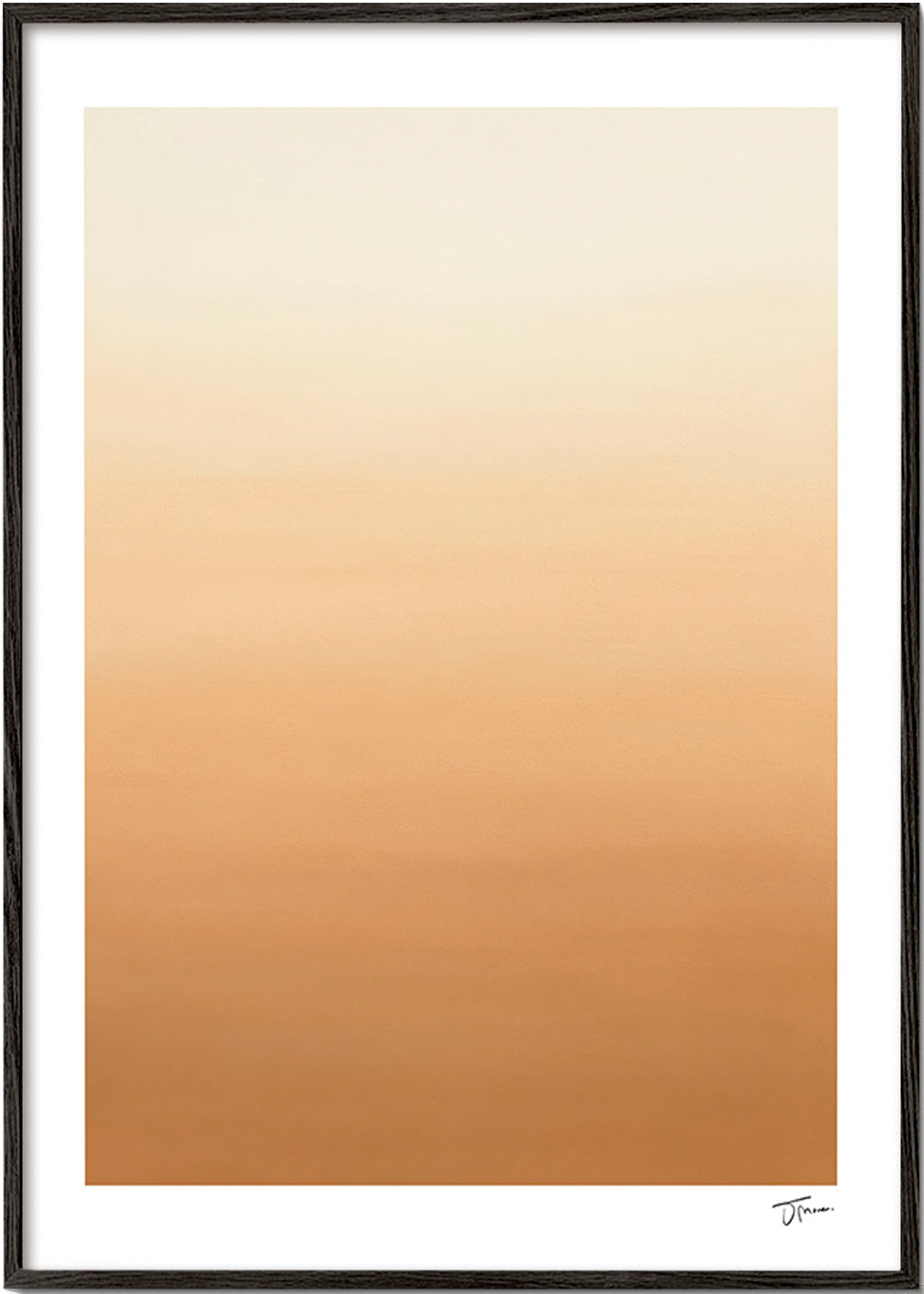 Ørkengradient landskabskunst minimal – Black Frame