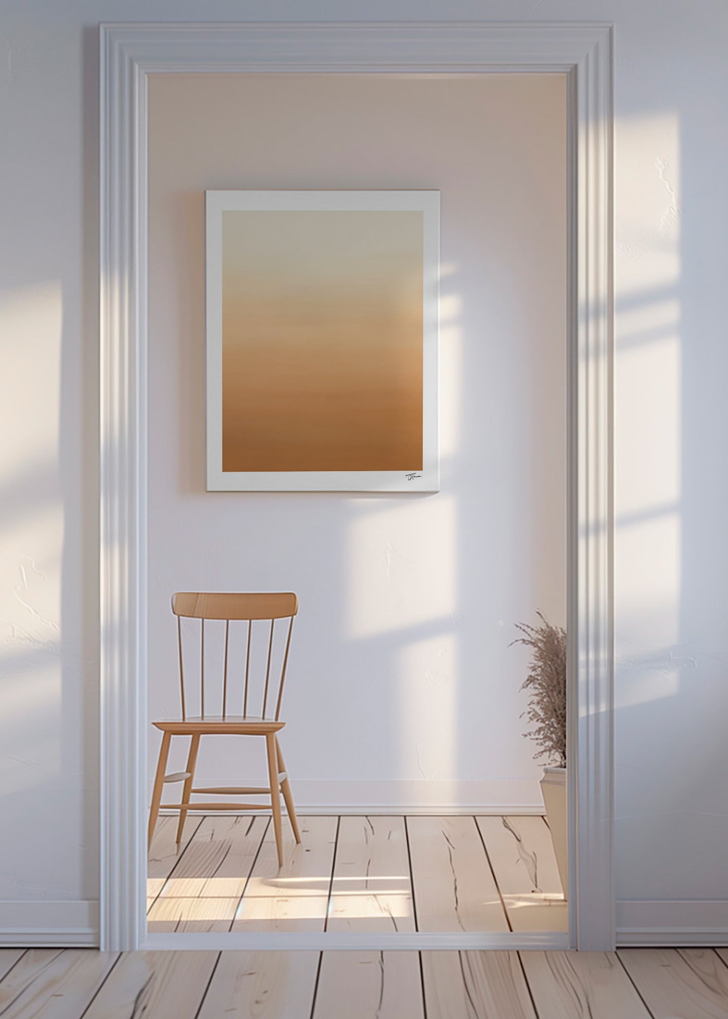 Ørkengradient landskabskunst minimal – Canvas