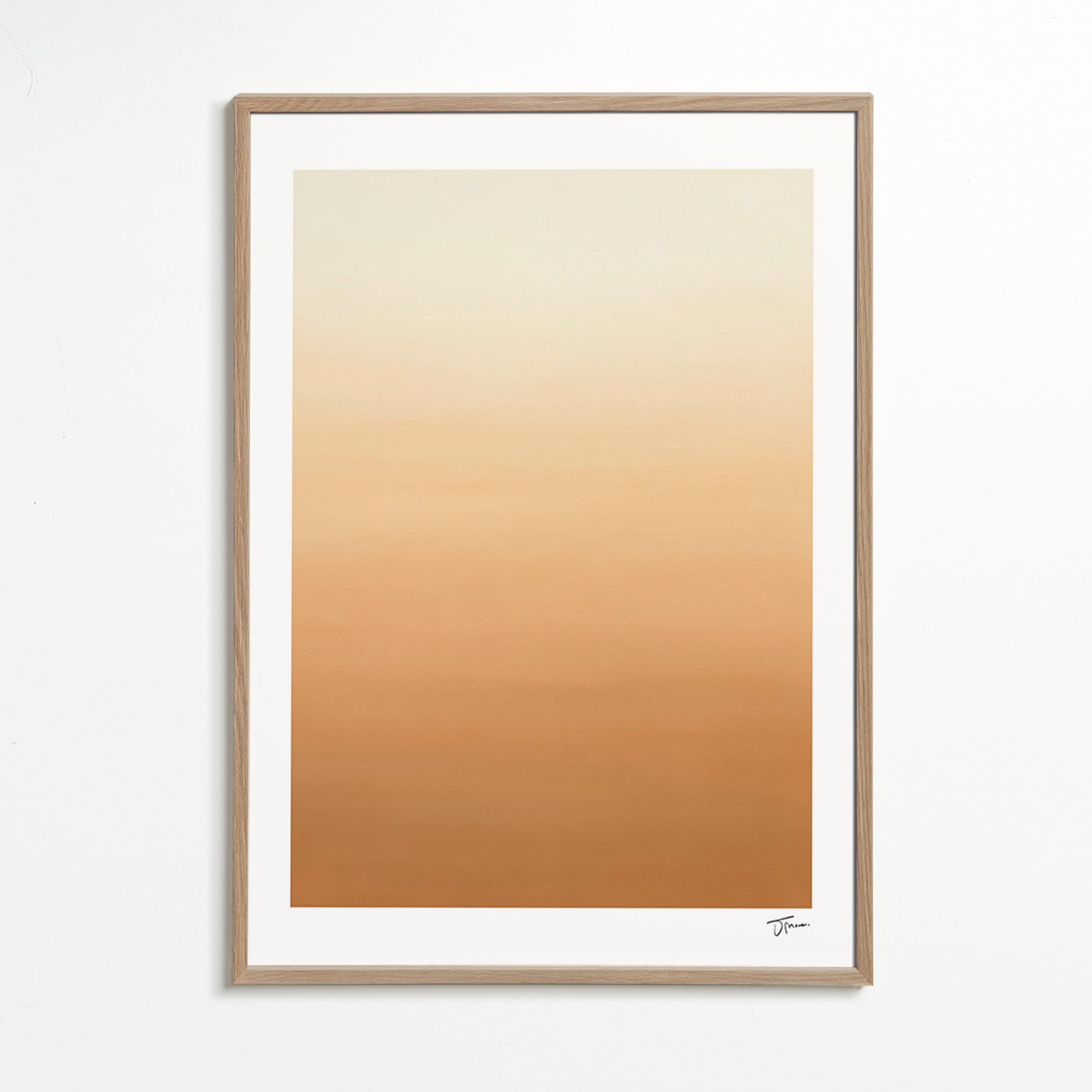 Ørkengradient landskabskunst minimal – Oak Frame