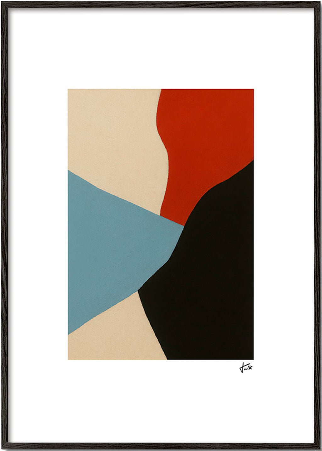 Abstrakt billede lagdelte former vertical – Black Frame
