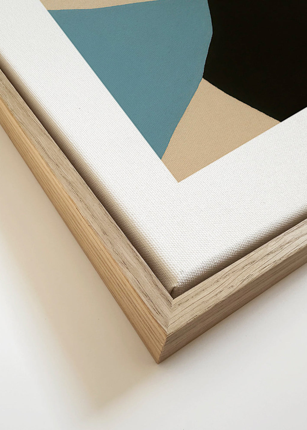 Abstrakt billede lagdelte former vertical – Canvas detail