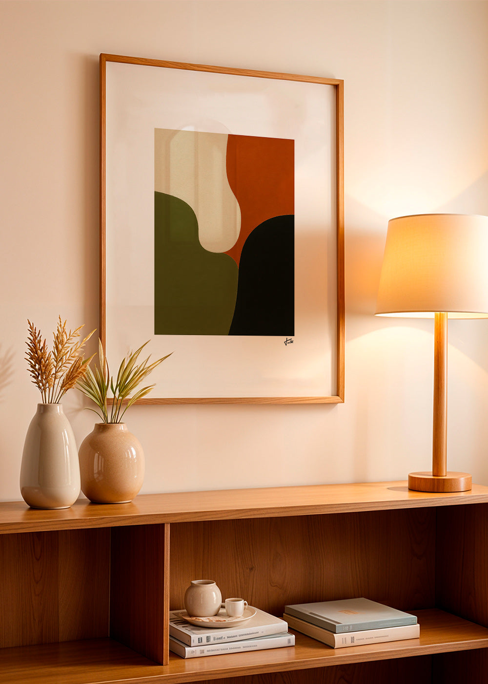 Minimalistisk plakat med olivformer – Product1