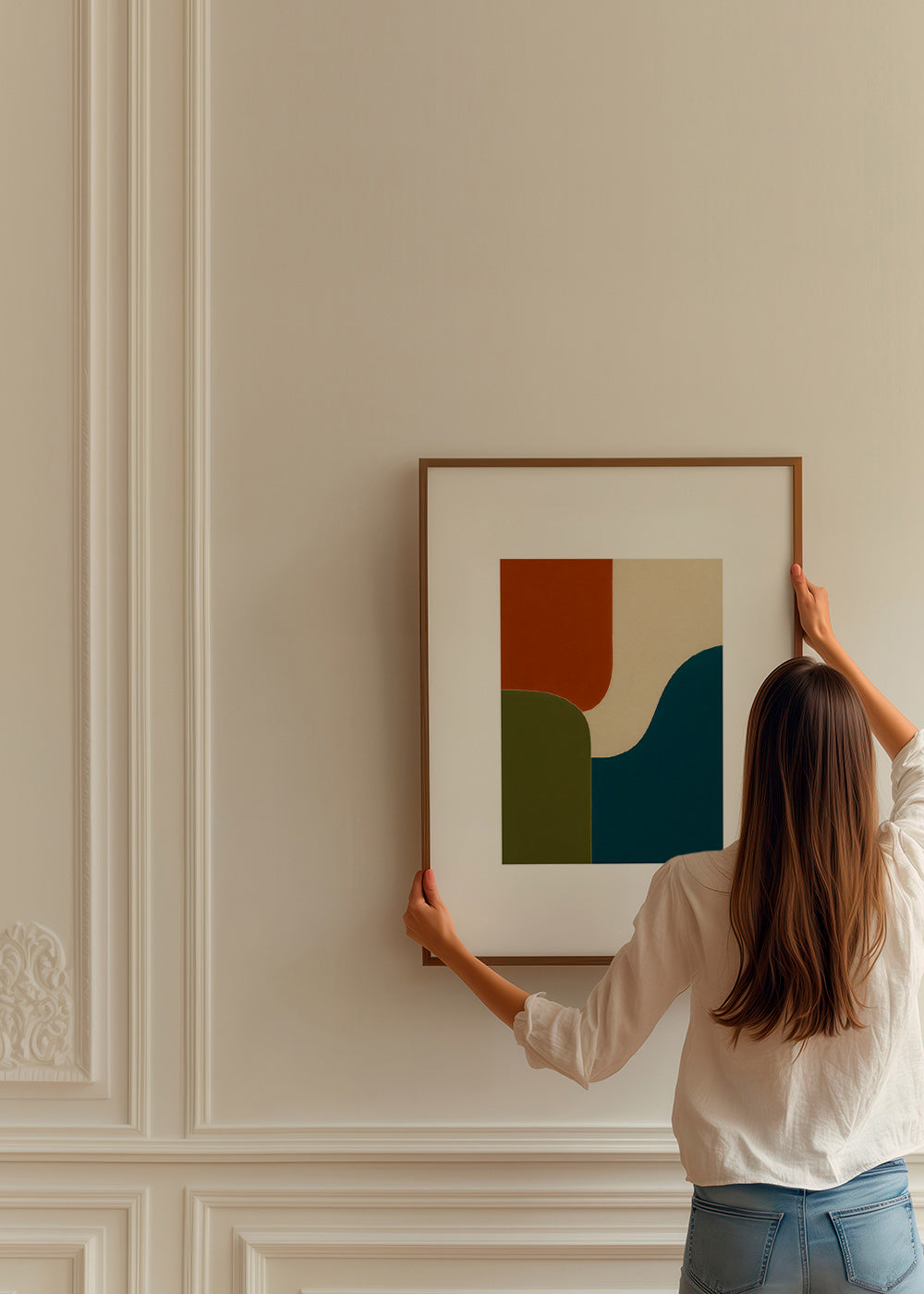 Geometrisk plakat med buede farvefelter – Product3