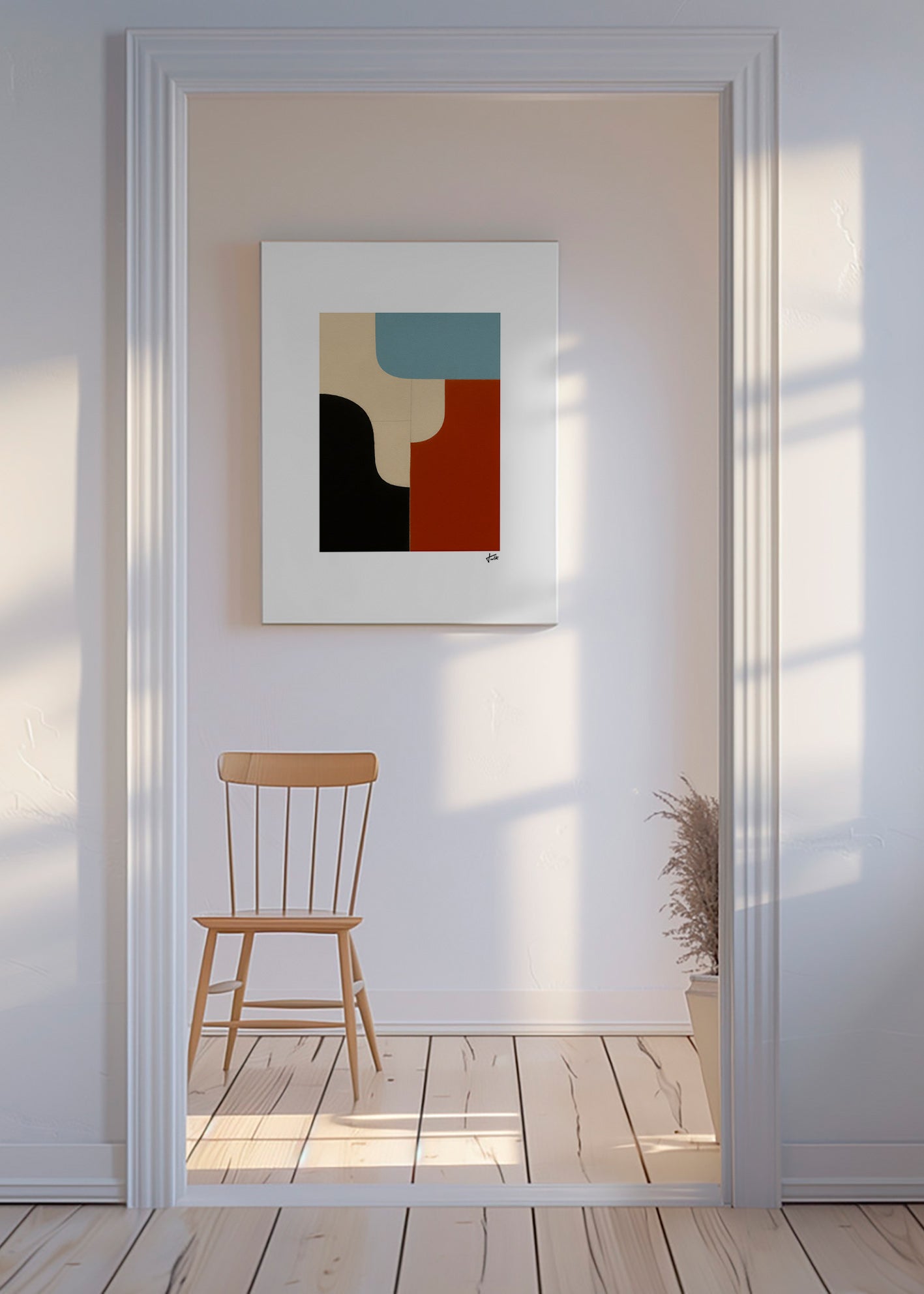 Geometrisk kunst med modulære kurver – Canvas