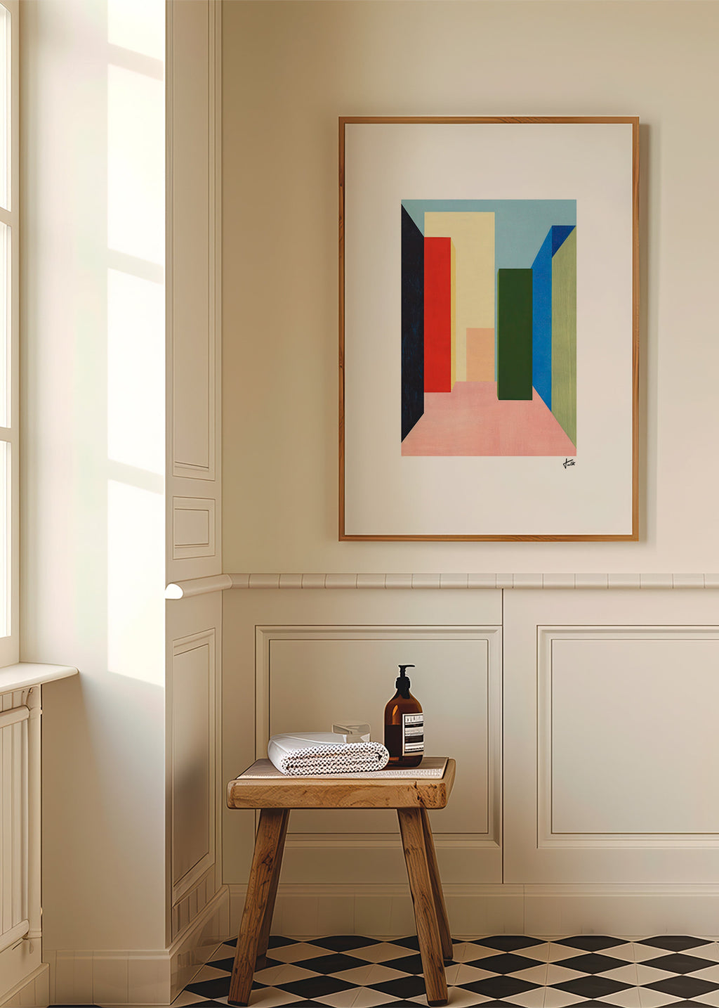 Geometrisk plakat farveblok-gang – Product3