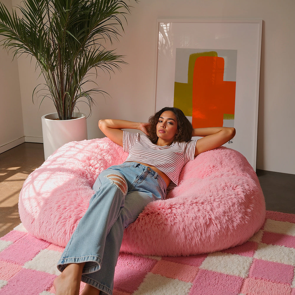 Abstrakt kunst orange og grøn med vertikale former – Product3