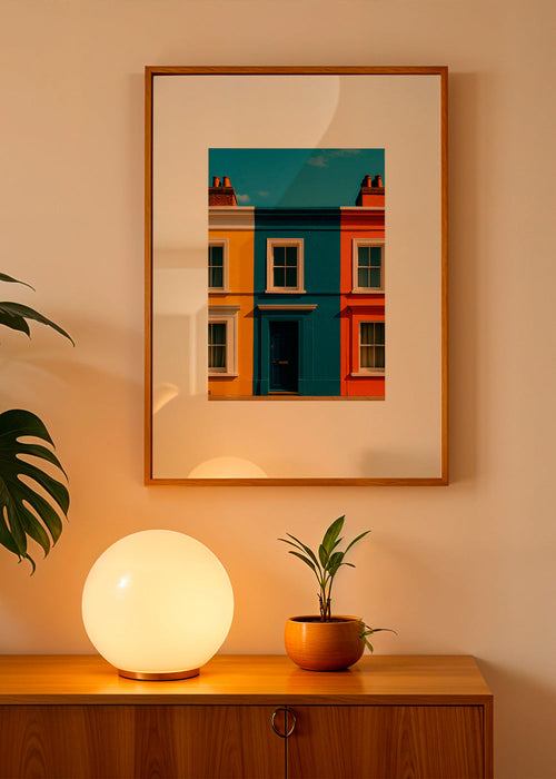 Bybillede med facade i tre farver – Product1