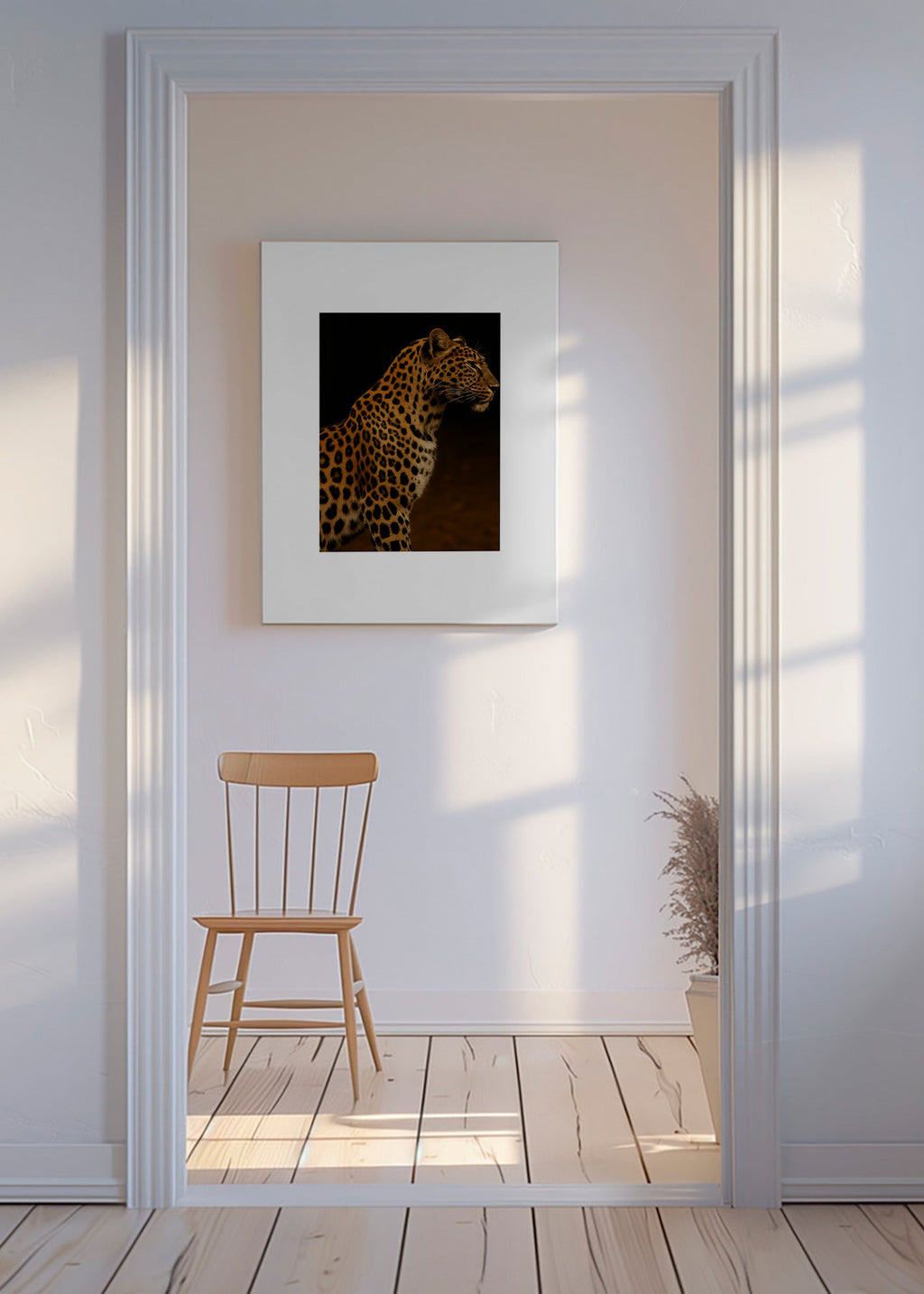 Kunstværk leopard profil – Canvas