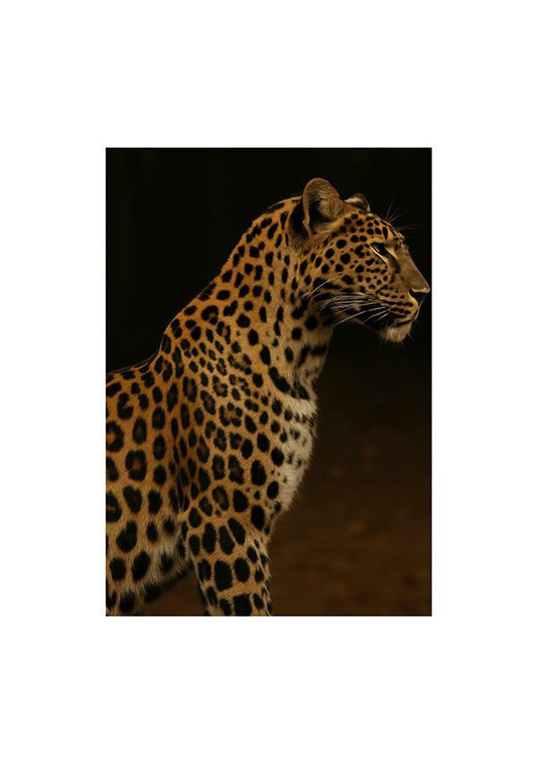 Kunstværk leopard profil