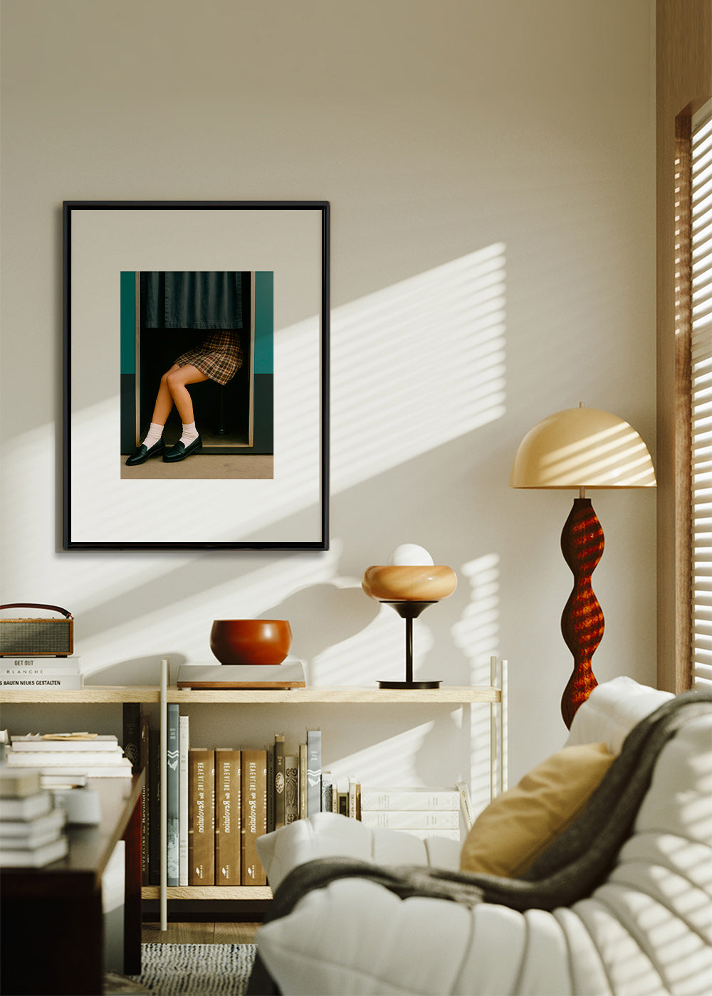 Redaktionelt fotografi af ben i kabine – Canvas1