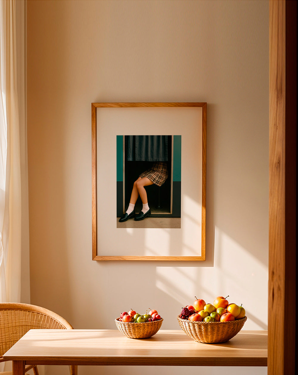 Redaktionelt fotografi af ben i kabine – Product1