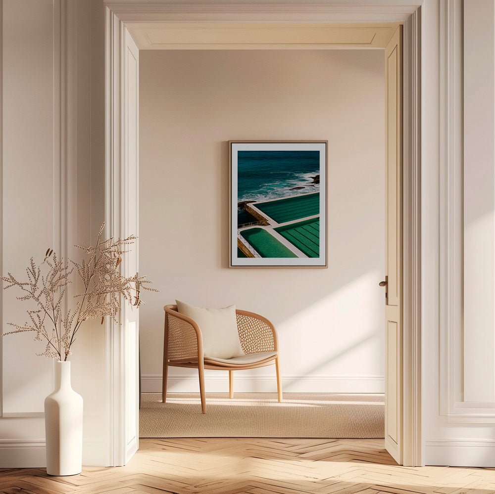Landskabskunst med pools ved kysten – Canvas1