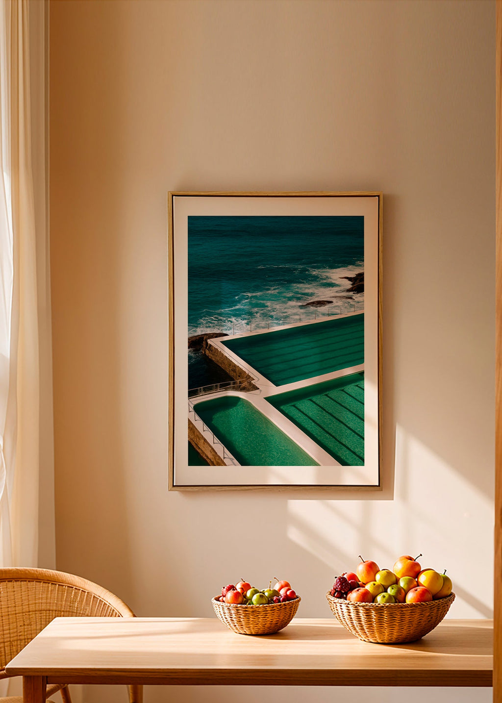 Landskabskunst med pools ved kysten – Canvas2