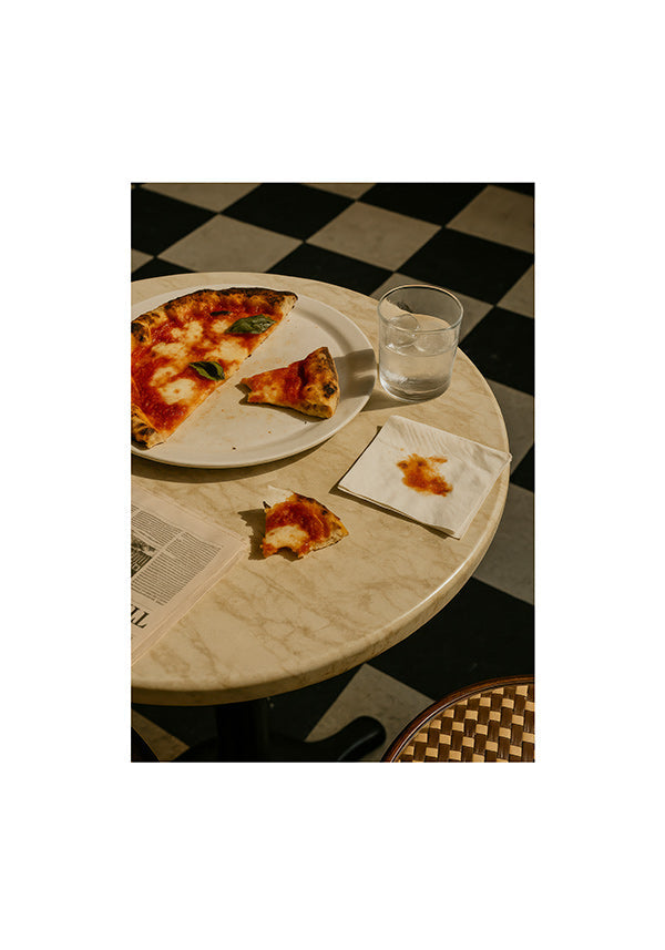 Køkkenkunst Pizza på marmor