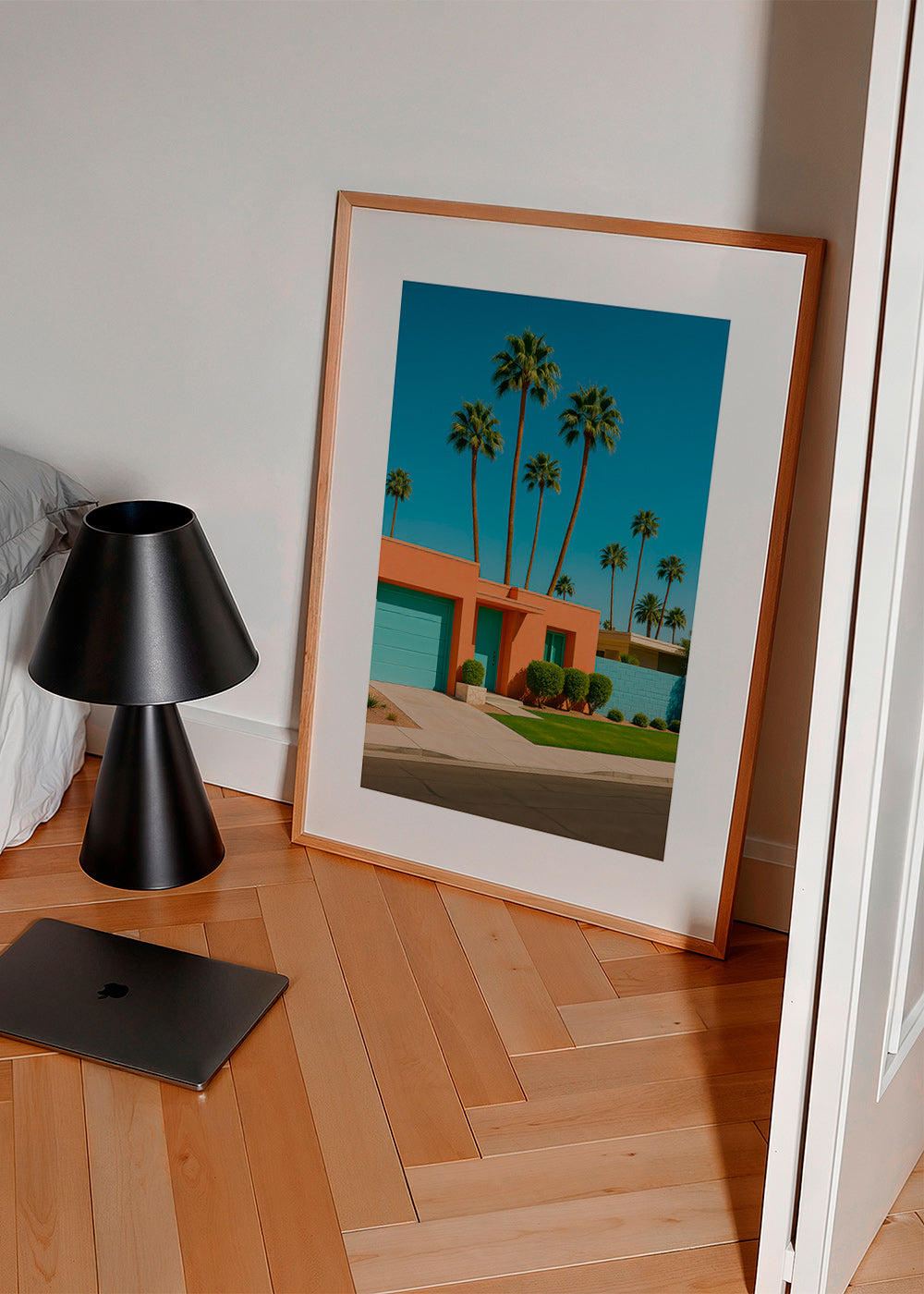 Botanisk plakat Palm House med palmer og koralfacade – Product3