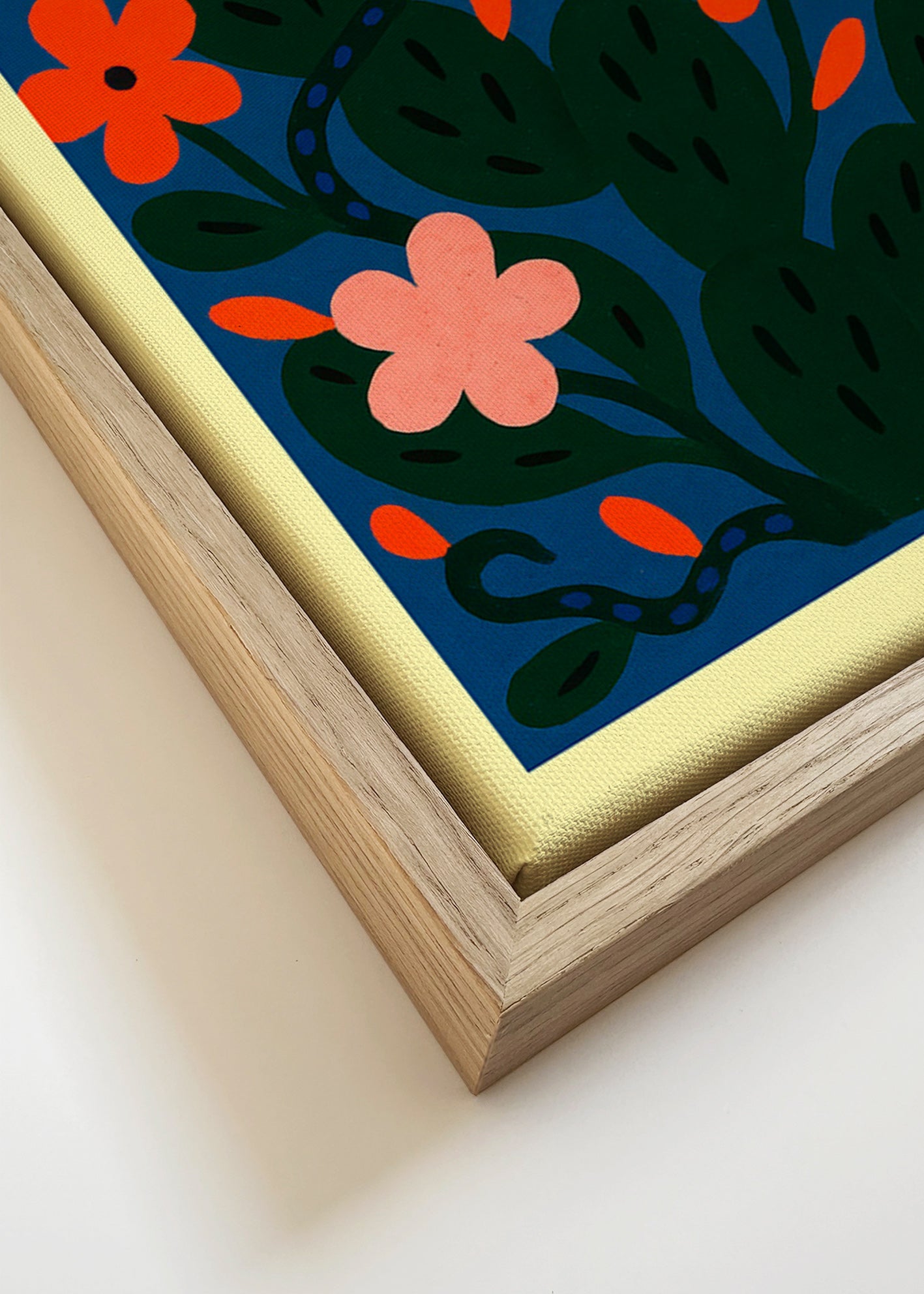 Botanisk plakat Midnatsblomster – Canvas detail